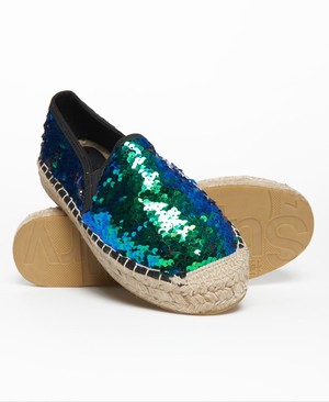 Superdry Polly Flatform Espadrilles Női Cipő Zöld | VNUBX5420